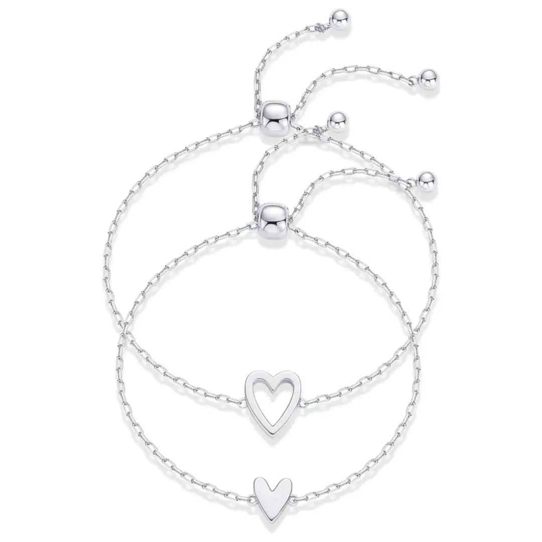 Braccialetti a forma di cuore mamma-figlia