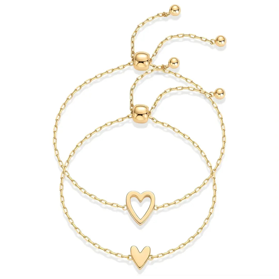 Braccialetti a forma di cuore mamma-figlia