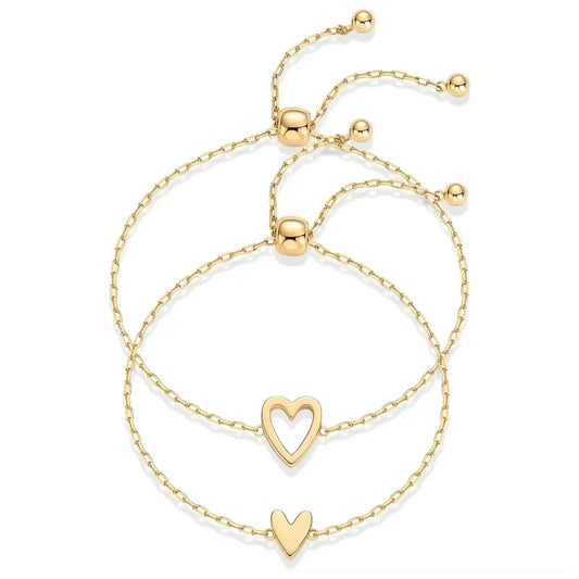 Braccialetti a forma di cuore mamma-figlia